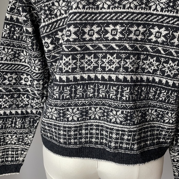 Vintage Wool Blend Button Down Cardigan snowflake Small Gap - Picture 10 of 13